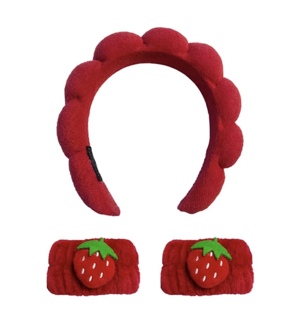 طوق رأس لغسل الوجه + سوار معصم لطيف