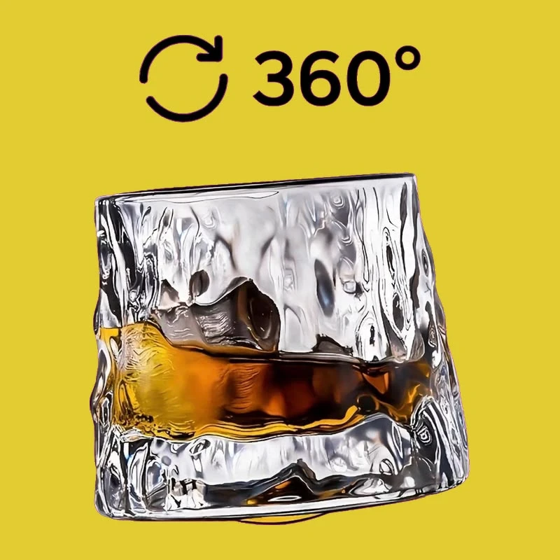 كوب زجاجي دوّار .