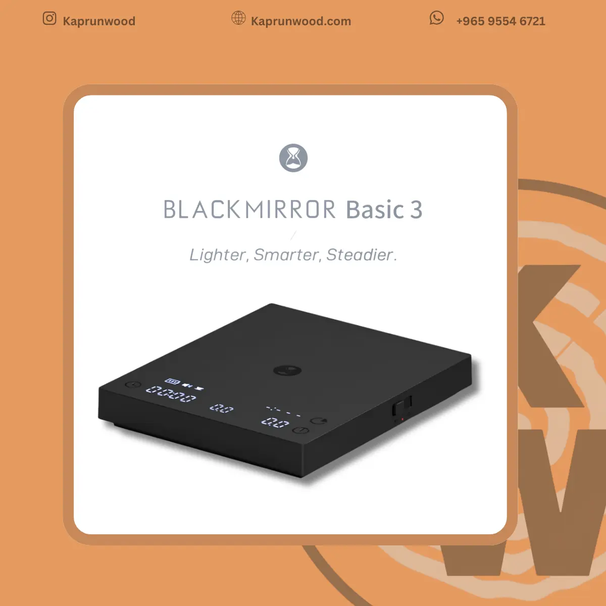 ميزان تايمور بيسك 3 الذكي للقهوة (Timemore Black Mirror Basic 3)
